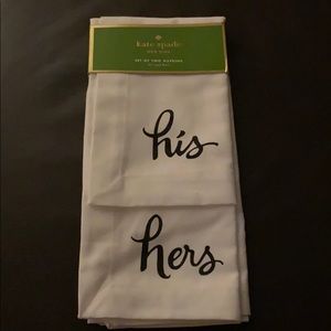 Kate spade his and her napkins